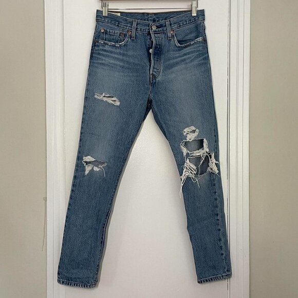 LEVI’S 501 Skinny Distressed Jean - Picture 3 of 8